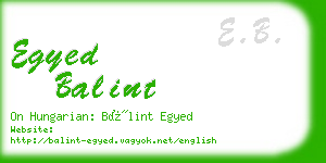 egyed balint business card